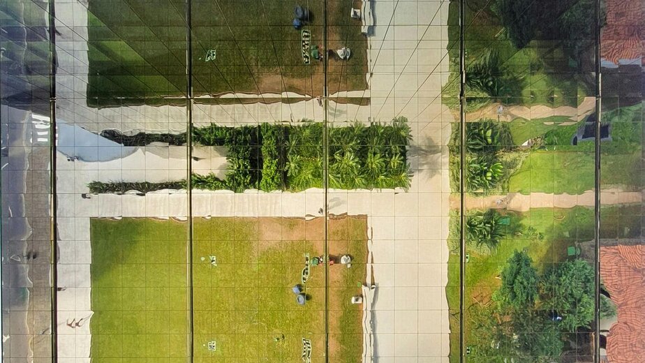 Earial View of Grass Field