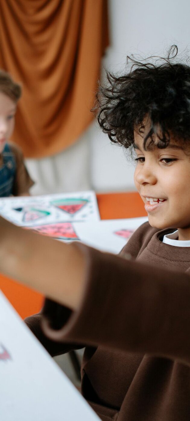 Children During an Art Class at School